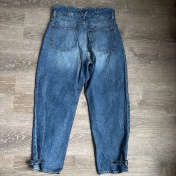 Veronica Beard Addie Paperbag Waist Tapered Jeans 30 - Picture 2 of 7